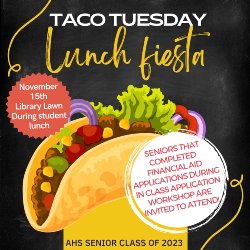 Taco Tuesday Fest for Senior flyer